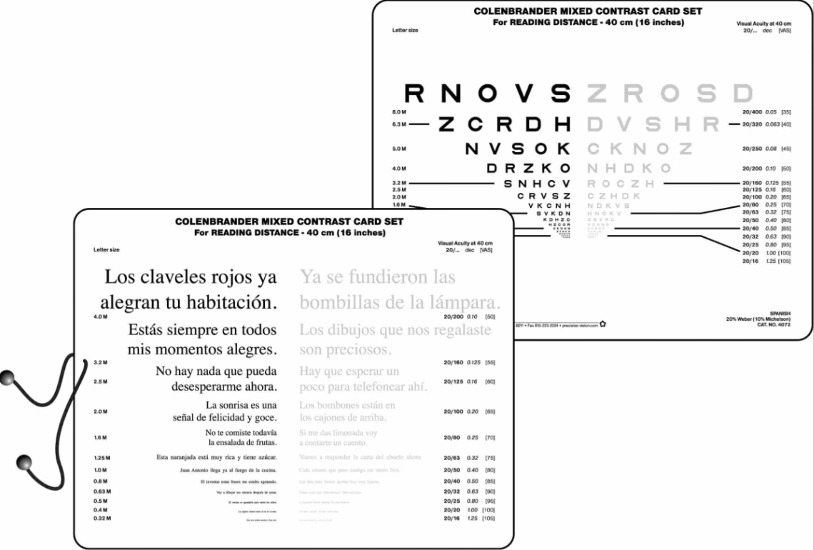 Tabla de contraste de Collenbrander (mixta, española), 40 cm ...