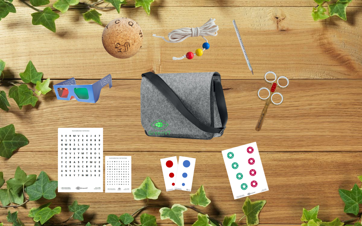 Vision Therapy Patient Kit with bag (GreenVT) | Base-in Base-out ...