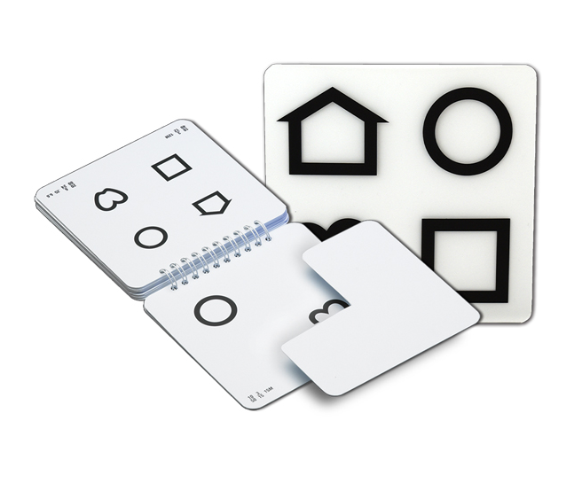 LEA Ferntafel mit 4 Einzelsymbolen | Kinderfernteste | Sehschärfe