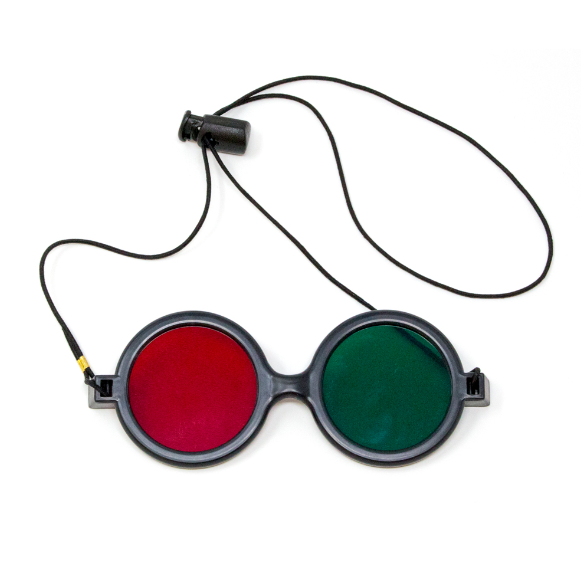 Redgreen goggle, reversible, with cord Goggles / Occluders