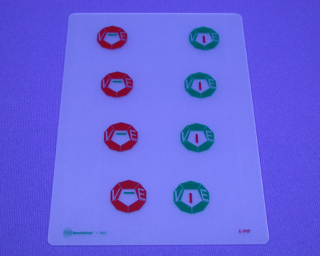 Visual Transp Fusion cards, red-green, transp. plastic, circles (10 pcs ...