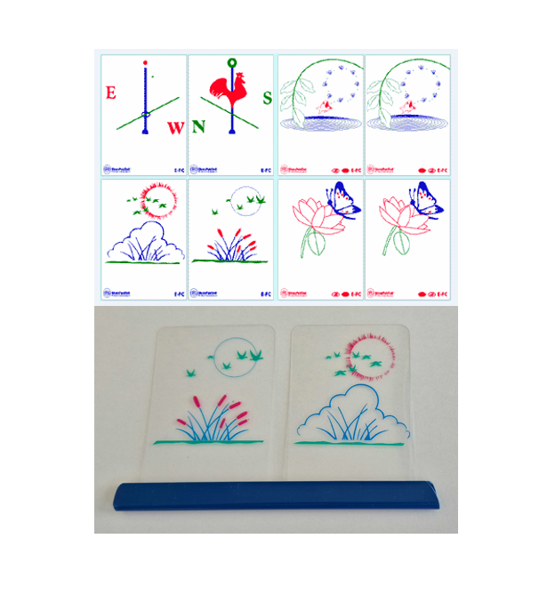 Fusion card set retinal rivalry + stereopsis (4 pcs.) | Base-in Base ...